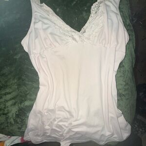 Levi's Pink Lace Trim Tank Top